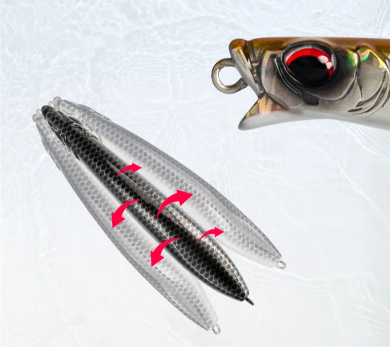 Leurre pencil sinking KINGDOM 70 à 95 mm – nage vibrante, longue portée, pour carnassiers en eau douce ou salée
