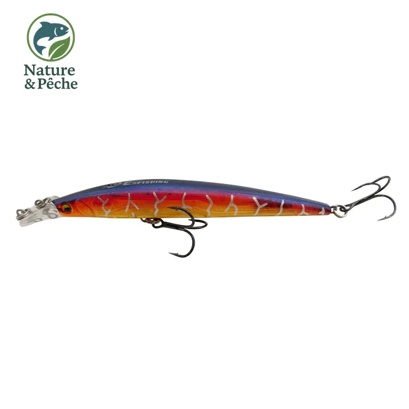 Minnow KES Fishing 112D – 120 mm / 10 g, flottant, leurre dur polyvalent pour brochet, sandre & bar