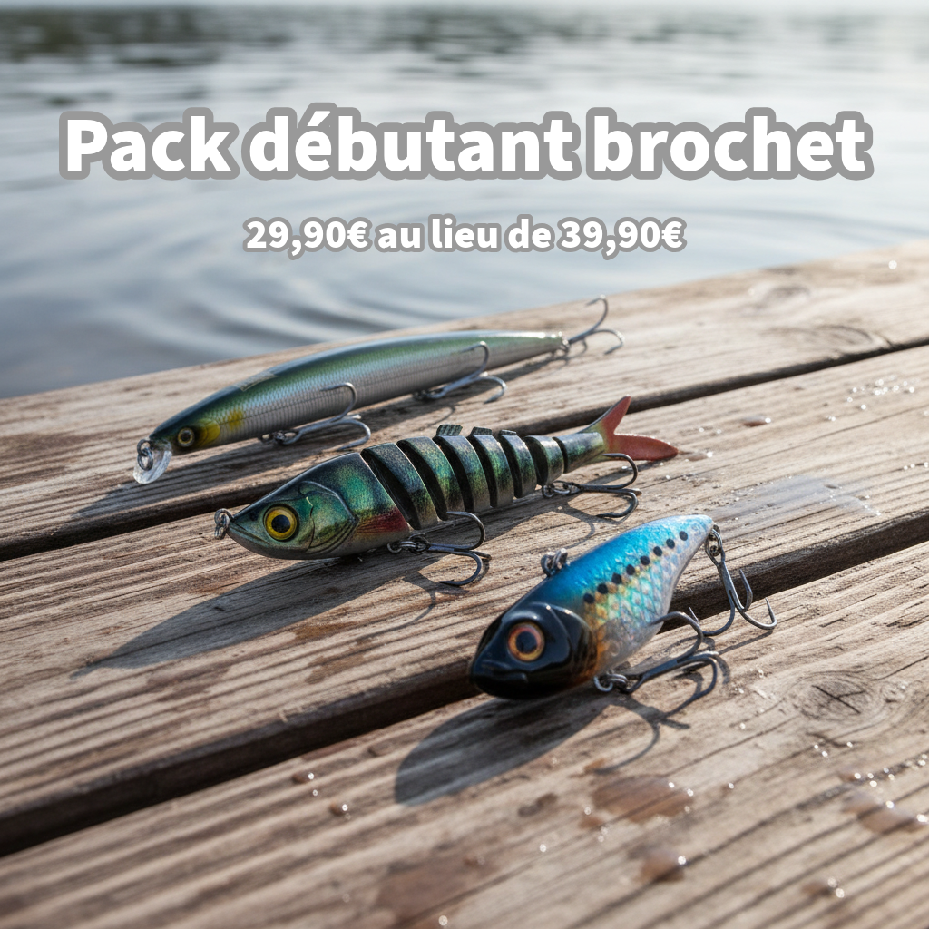 Pack Débutant Brochet – 3 Leurres Sélection Nature & Pêche