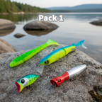 Pack Intermédiaire Brochet – 4 Leurres Sélection Nature & Pêche