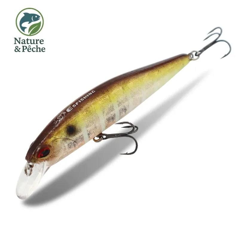 Minnow KES Fishing SPW100 – 100 mm / 16 g, suspending 0.8–1.5 m, leurre dur brochet, sandre & bar
