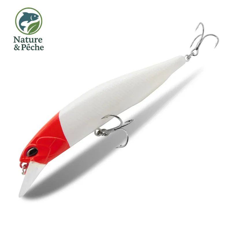 Minnow KES Fishing SPW100 – 100 mm / 16 g, suspending 0.8–1.5 m, leurre dur brochet, sandre & bar