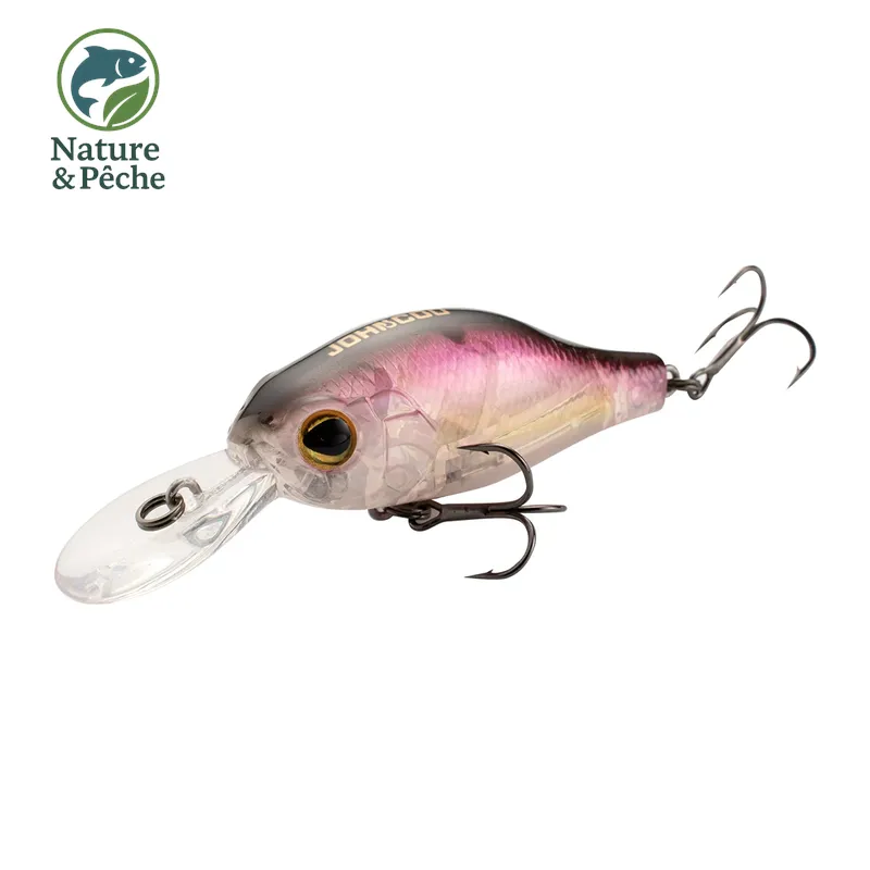 Crankbait JOHNCOO 55–65 mm – leurre flottant 10.6/14.5 g avec billes sonores, spécial brochet, perche & bass