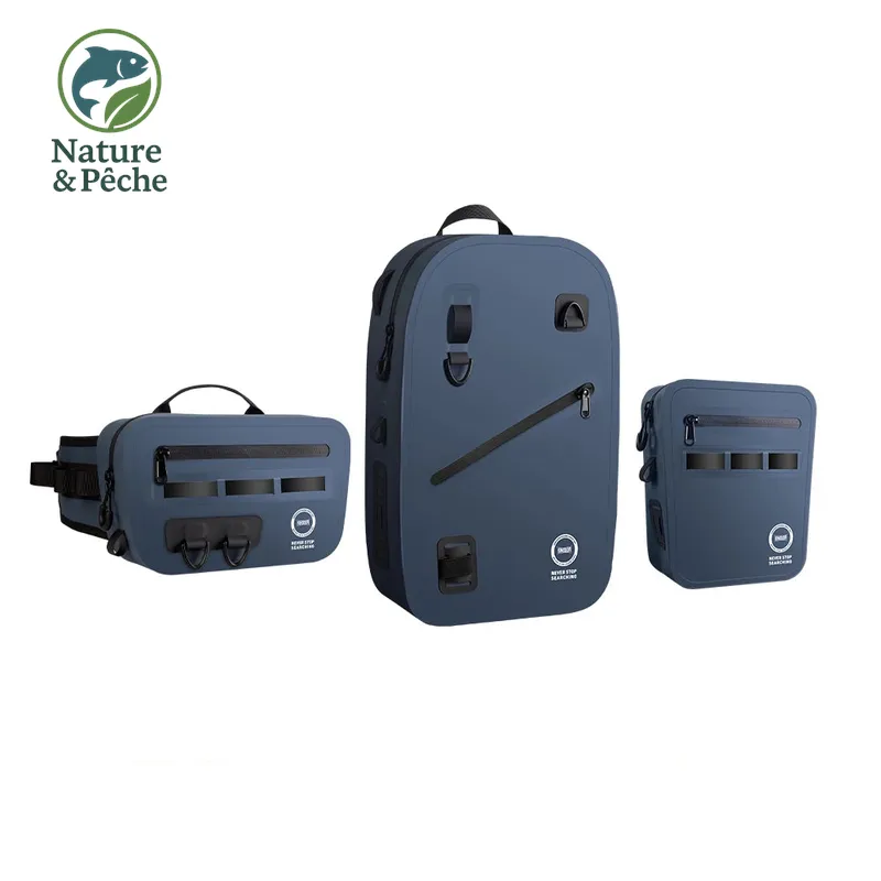 Sac de pêche KINGDOM IPX8 – Étanche, multifonction, porté épaule/ceinture/jambe, grande capacité 420D TPU