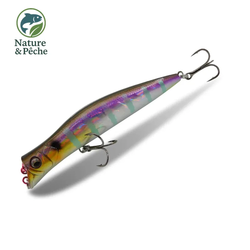 Leurre topwater KES Fishing DW0019 – 100 mm / 9.5 g, 0–0.2 m, stickbait flottant pour brochet, perche & black bass