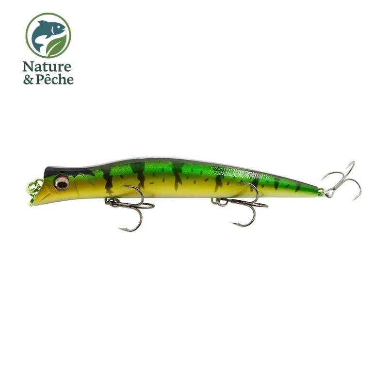 Stickbait topwater KES Fishing DW0020 – 130 mm / 17.5 g, leurre de surface pour brochet, bar & black bass