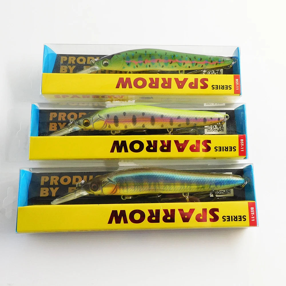 Minnow KES Fishing DW0015 – 110 mm / 14 g, slow floating, leurre dur pour brochet, sandre & bar