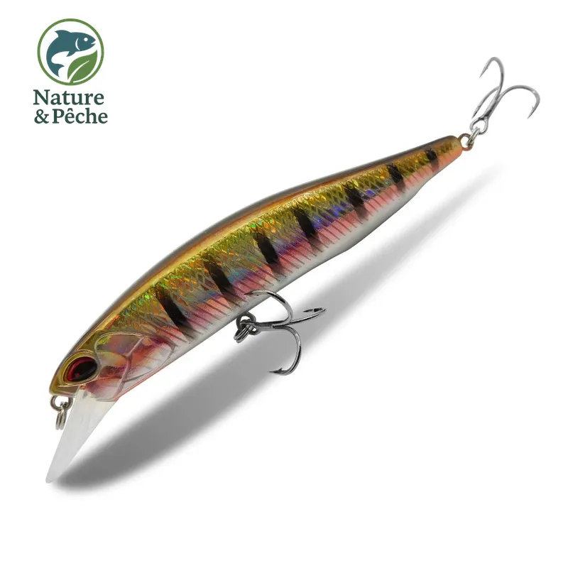 Minnow KES Fishing SPW100 – 100 mm / 16 g, suspending 0.8–1.5 m, leurre dur brochet, sandre & bar