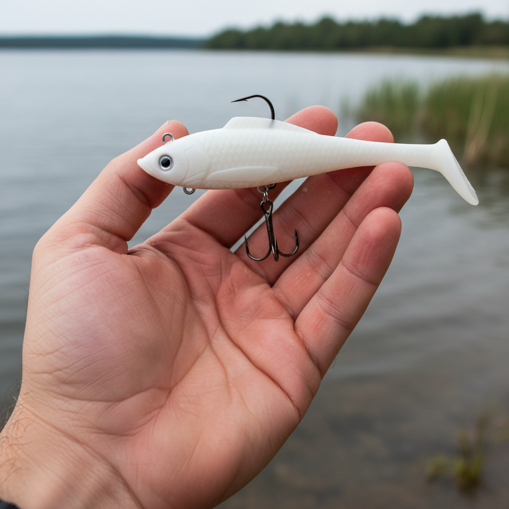 Pack Leurres Souples Brochet – 4 Swimbaits MEREDITH Sélection Nature & Pêche