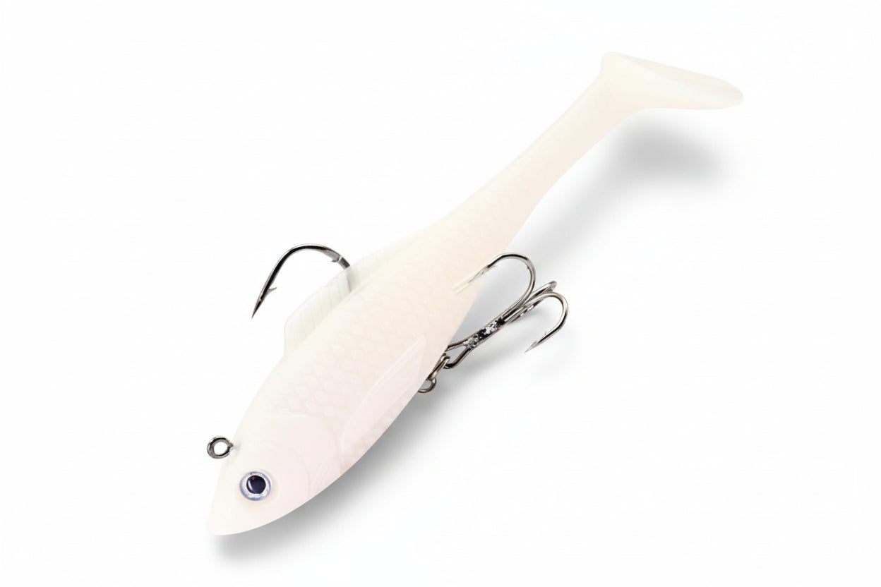 Pack Leurres Souples Brochet – 4 Swimbaits MEREDITH Sélection Nature & Pêche