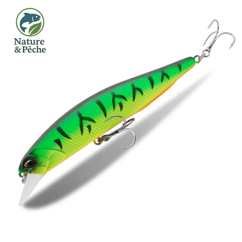 Minnow KES Fishing SPW100 – 100 mm / 16 g, suspending 0.8–1.5 m, leurre dur brochet, sandre & bar
