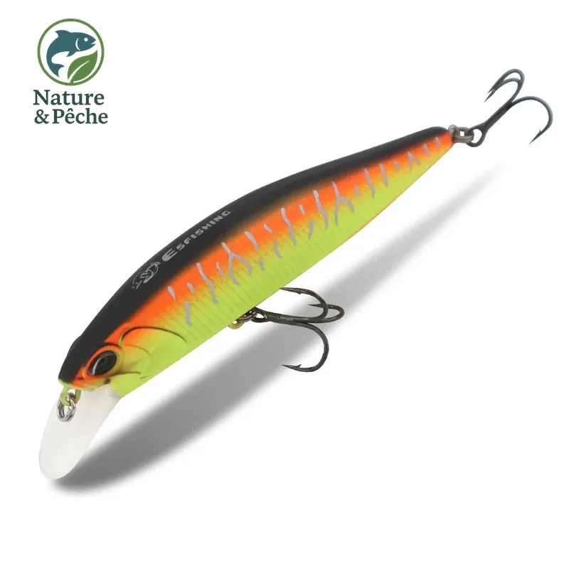 Minnow KES Fishing SPW100 – 100 mm / 16 g, suspending 0.8–1.5 m, leurre dur brochet, sandre & bar