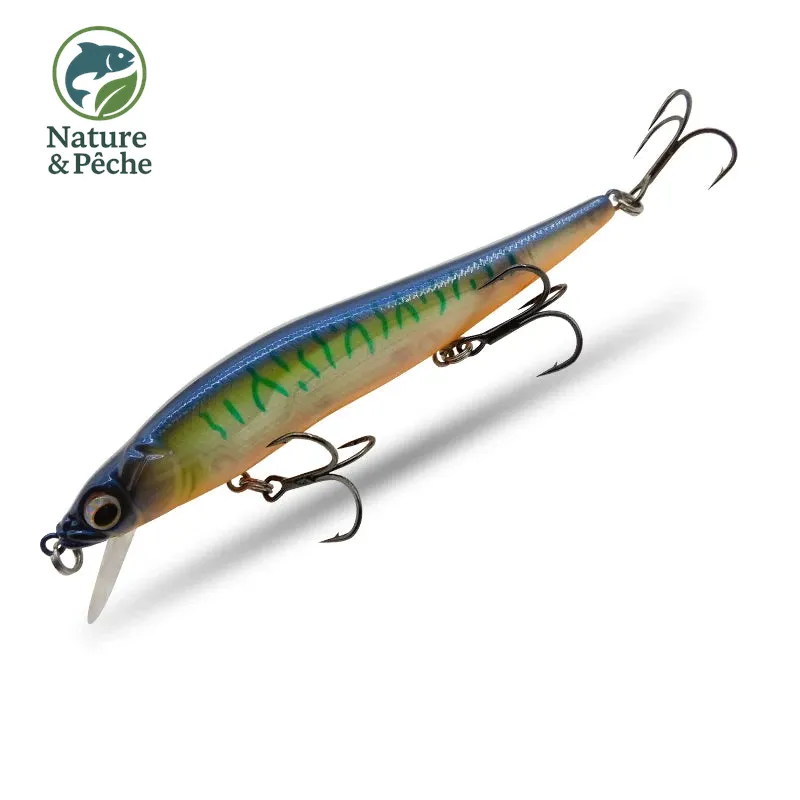 Minnow KES Fishing BST-110D – 110 mm / 15 g, profondeur 0–3.5 m, leurre dur polyvalent carnassiers