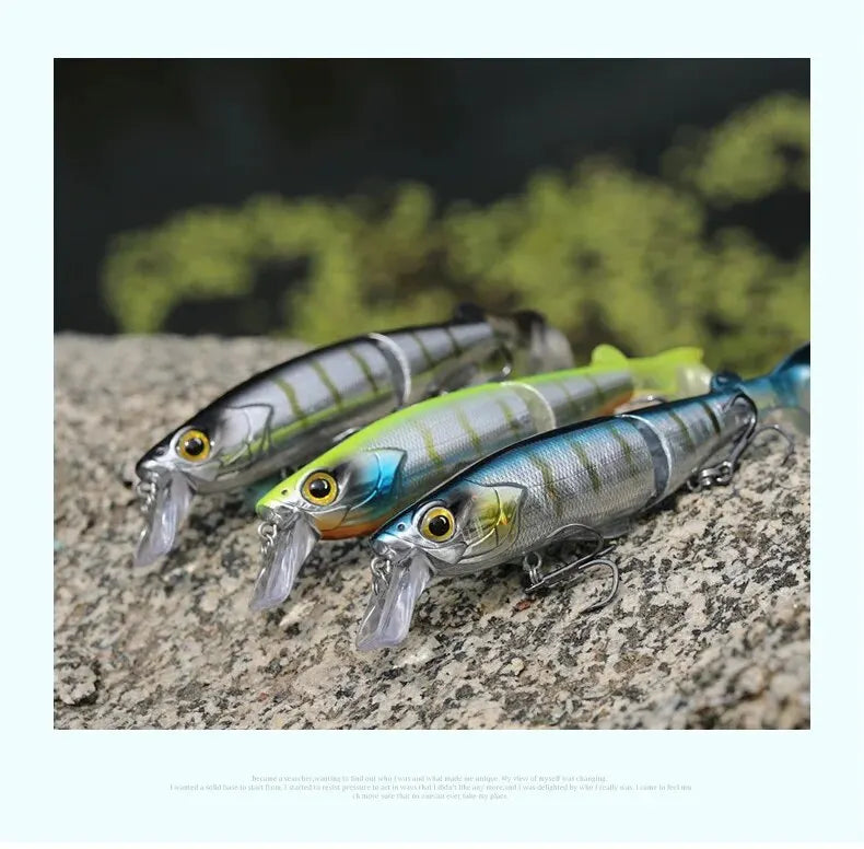 Leurre multi-jointé KINGDOM 120 mm – 17.5 g flottant, swimbait articulé avec T-tail souple