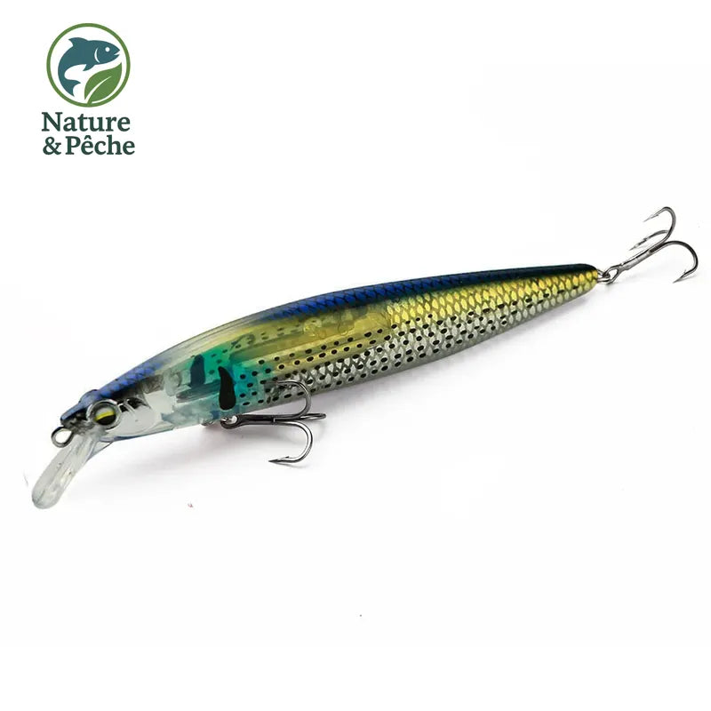 JOHNCOO Floating Minnow 130mm 18.5g Long Casting Hard Bait Flash Blade Wobbler Fishing Lure Sea Bass Lure