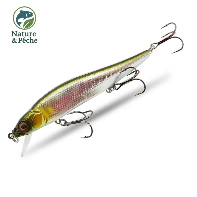 Minnow KES Fishing BST-110D – 110 mm / 15 g, profondeur 0–3.5 m, leurre dur polyvalent carnassiers