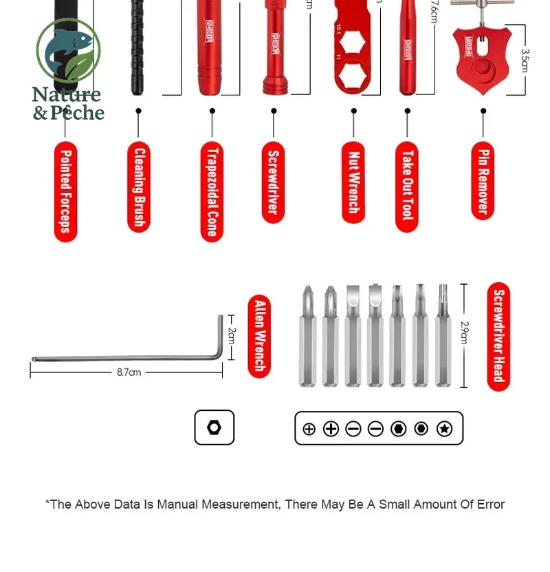Kit d’entretien KINGDOM pour moulinet casting – Coffret complet avec outils spécifiques