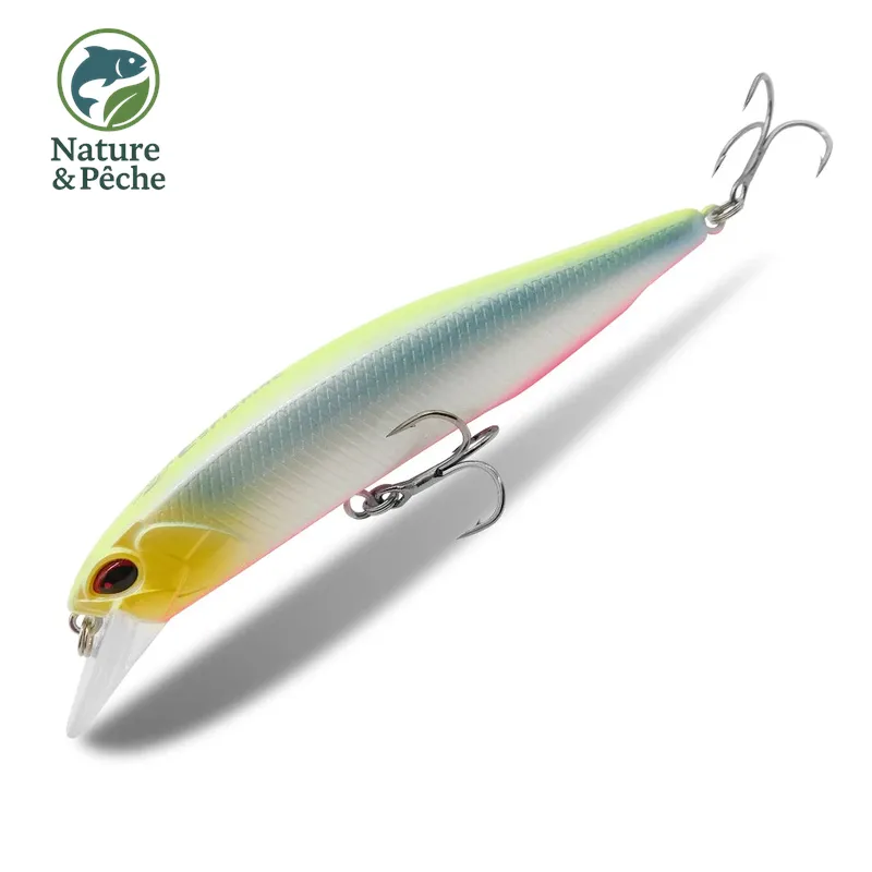 Minnow KES Fishing SPW100 – 100 mm / 16 g, suspending 0.8–1.5 m, leurre dur brochet, sandre & bar