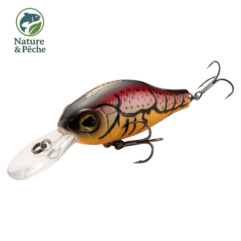 Crankbait JOHNCOO 55–65 mm – leurre flottant 10.6/14.5 g avec billes sonores, spécial brochet, perche & bass