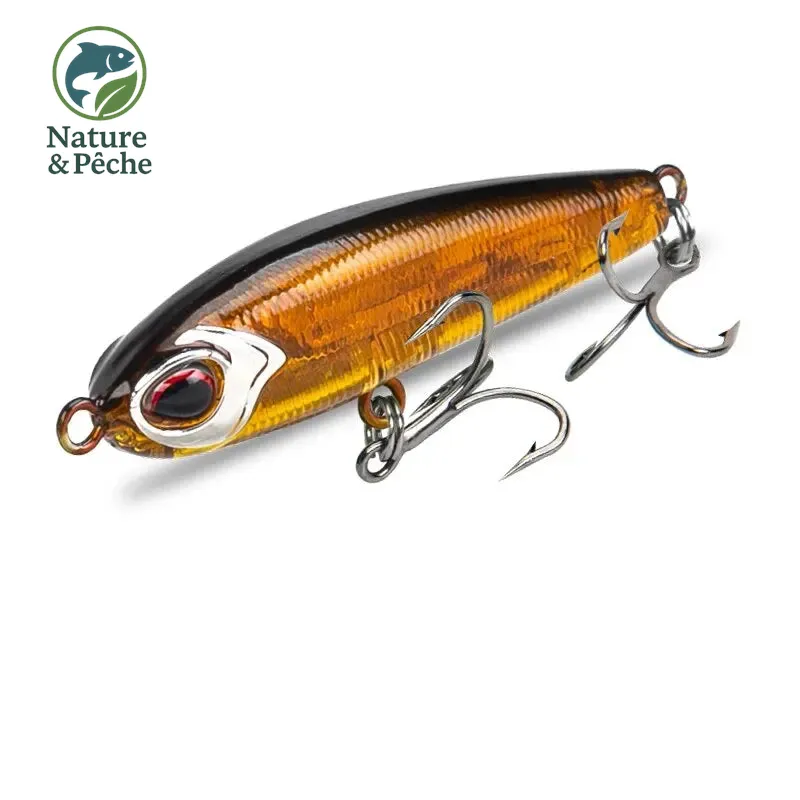 Leurre pencil KINGDOM 40 mm – 4 g slow sinking, nage vibrante réaliste pour truite, perche et bass