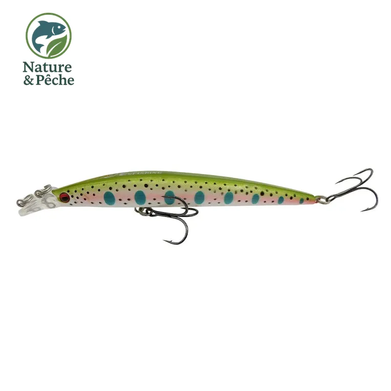 Minnow KES Fishing 112D – 120 mm / 10 g, flottant, leurre dur polyvalent pour brochet, sandre & bar