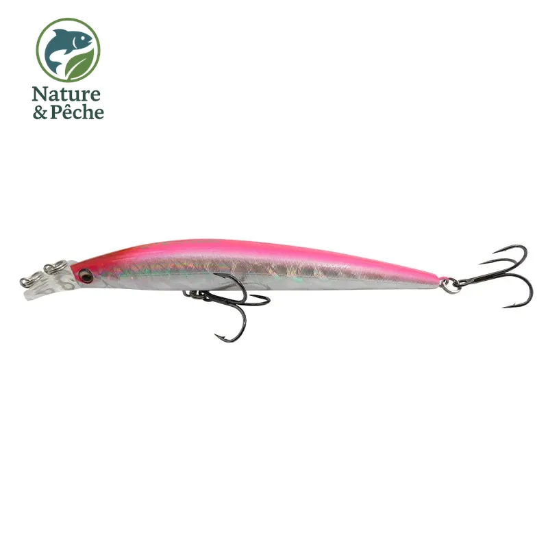 Minnow KES Fishing 112D – 120 mm / 10 g, flottant, leurre dur polyvalent pour brochet, sandre & bar