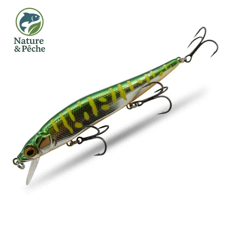 Minnow KES Fishing BST-110D – 110 mm / 15 g, profondeur 0–3.5 m, leurre dur polyvalent carnassiers