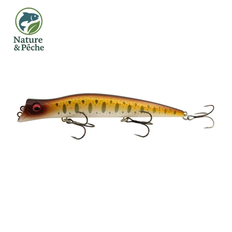 Stickbait topwater KES Fishing DW0020 – 130 mm / 17.5 g, leurre de surface pour brochet, bar & black bass
