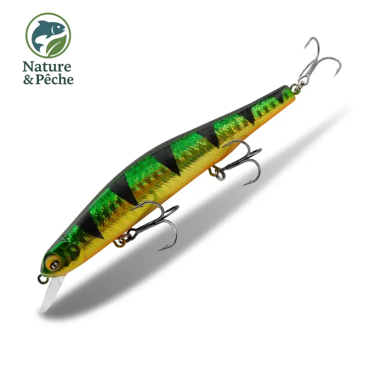 Minnow KES Fishing 112D – 112 mm / 17 g, suspending 0–1.2 m, leurre dur pour brochet, sandre & bar