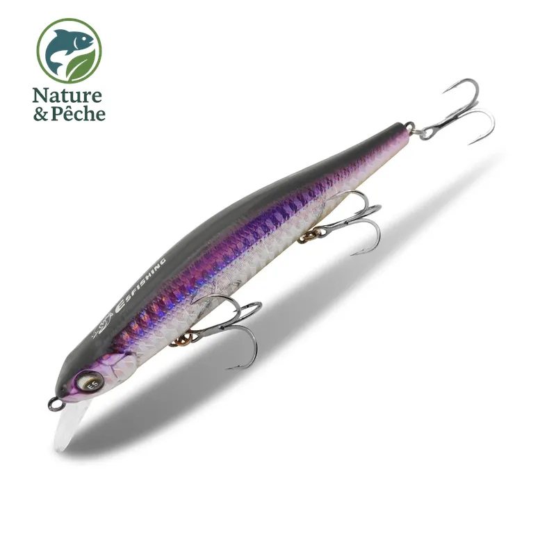 Minnow KES Fishing 112D – 112 mm / 17 g, suspending 0–1.2 m, leurre dur pour brochet, sandre & bar