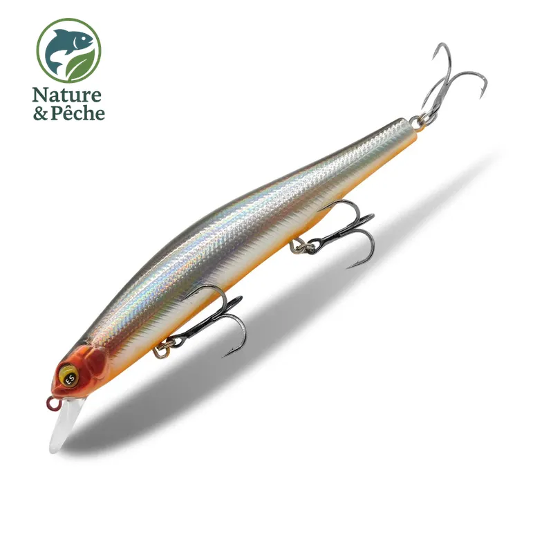 Minnow KES Fishing 112D – 112 mm / 17 g, suspending 0–1.2 m, leurre dur pour brochet, sandre & bar