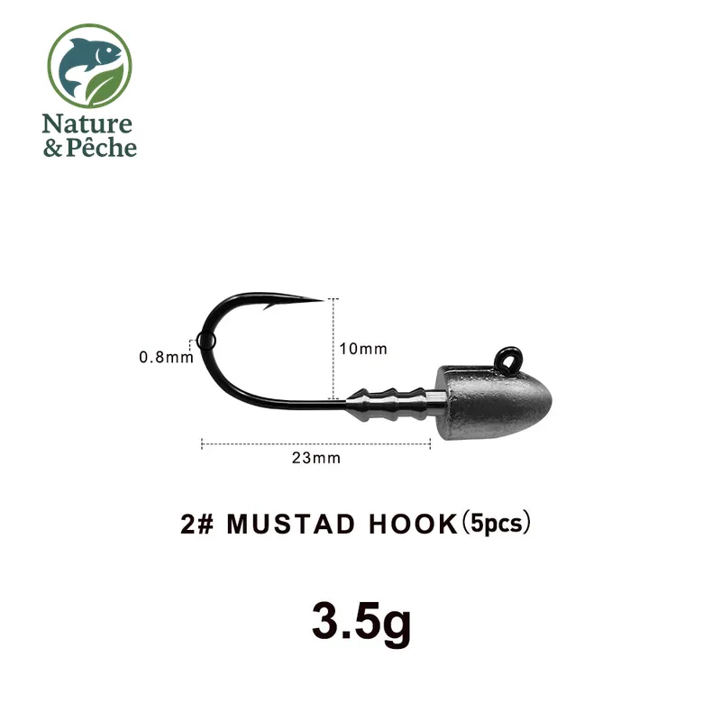 Têtes plombées KESFishing JH007 – 2,5 à 10 g pour leurres souples, mer & eau douce