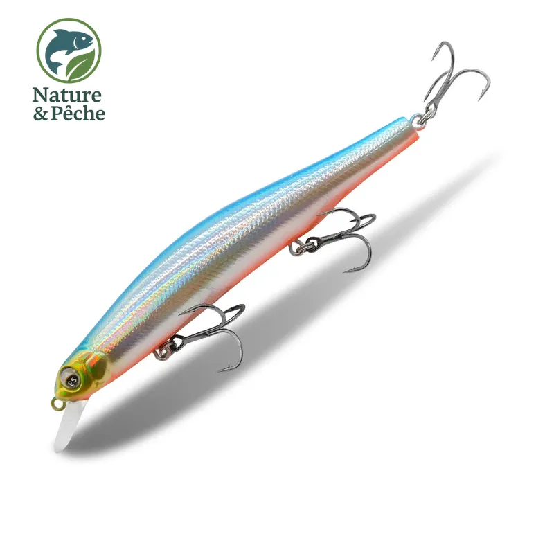 Minnow KES Fishing 112D – 112 mm / 17 g, suspending 0–1.2 m, leurre dur pour brochet, sandre & bar