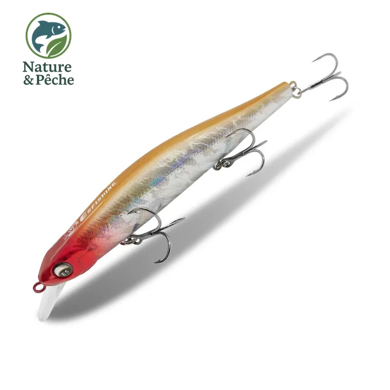 Minnow KES Fishing 112D – 112 mm / 17 g, suspending 0–1.2 m, leurre dur pour brochet, sandre & bar