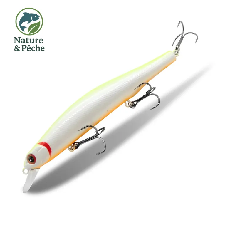 Minnow KES Fishing 112D – 112 mm / 17 g, suspending 0–1.2 m, leurre dur pour brochet, sandre & bar