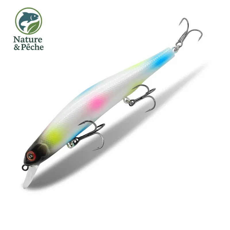 Minnow KES Fishing 112D – 112 mm / 17 g, suspending 0–1.2 m, leurre dur pour brochet, sandre & bar