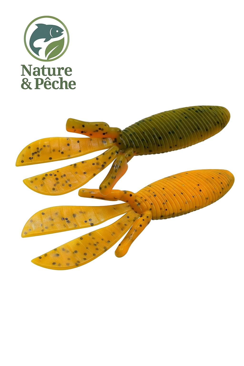 Leurre Souple MD BOMB Craw – 95 mm | Goût Crevette pour Sandre, Bass, Brochet