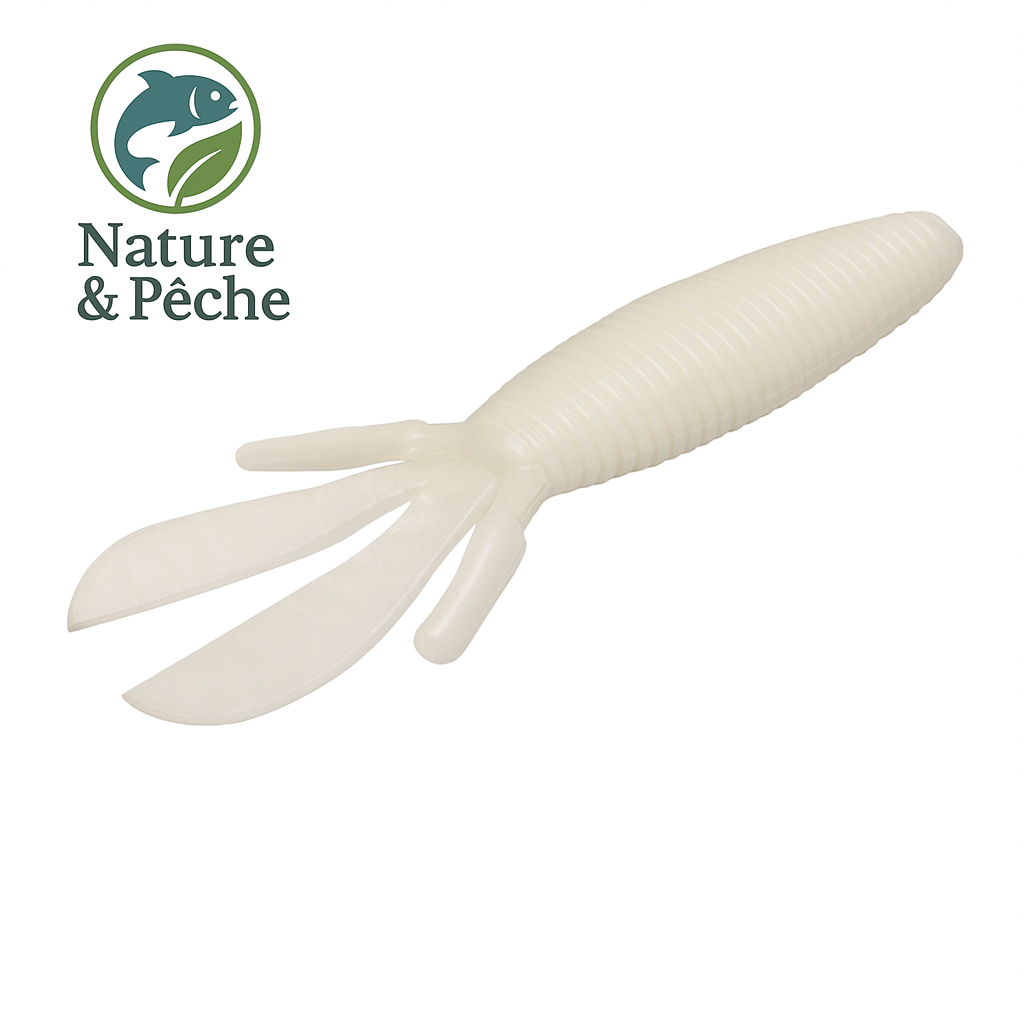 Leurre Souple MD BOMB Craw – 95 mm | Goût Crevette pour Sandre, Bass, Brochet