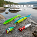 Pack Intermédiaire Brochet – 4 Leurres Sélection Nature & Pêche