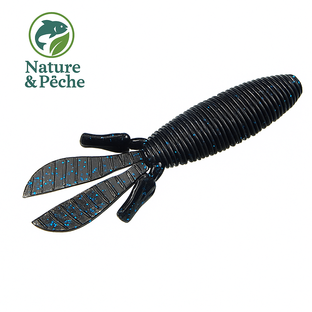 Leurre Souple MD BOMB Craw – 95 mm | Goût Crevette pour Sandre, Bass, Brochet