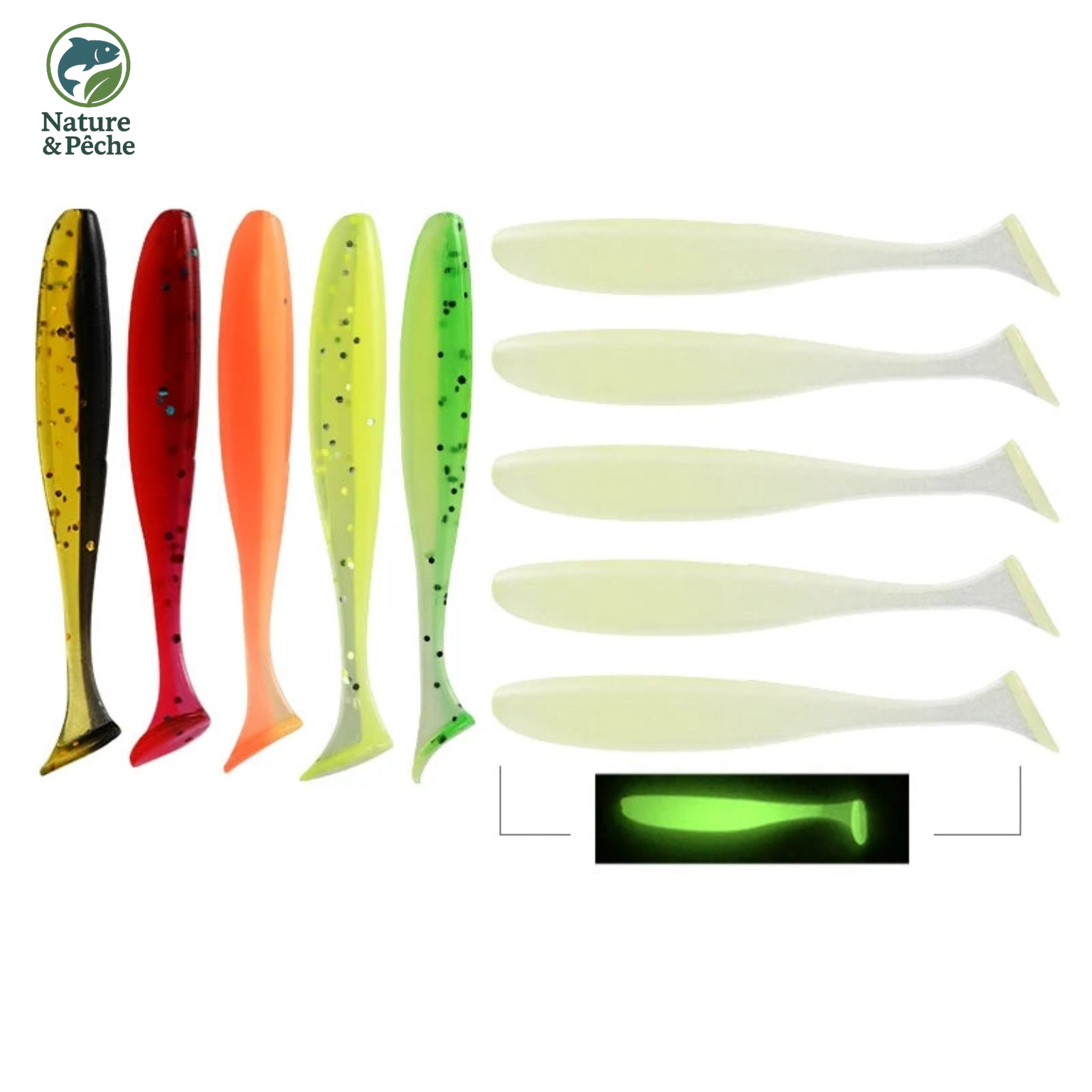 Pack MEREDITH JXS01 – Leurres Souples 50 à 100 mm | Polyvalence Mer & Eau Douce